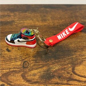 🔴Multicolor Sneaker Keychain with Red Strap